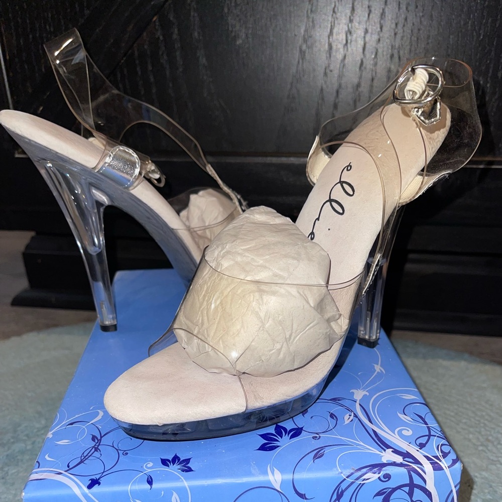Ellie brand clear heels